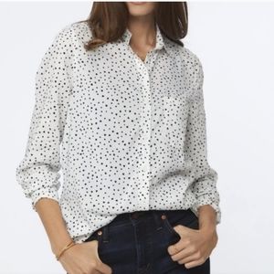 BEACH LUNCH LOUNGE Alanna Button Black Hearts Top Small